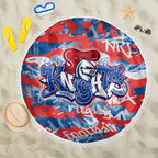 Newcastle Knights Rugby Beach Blanket Graffiti Typography Urban Camo Abstract Street Style