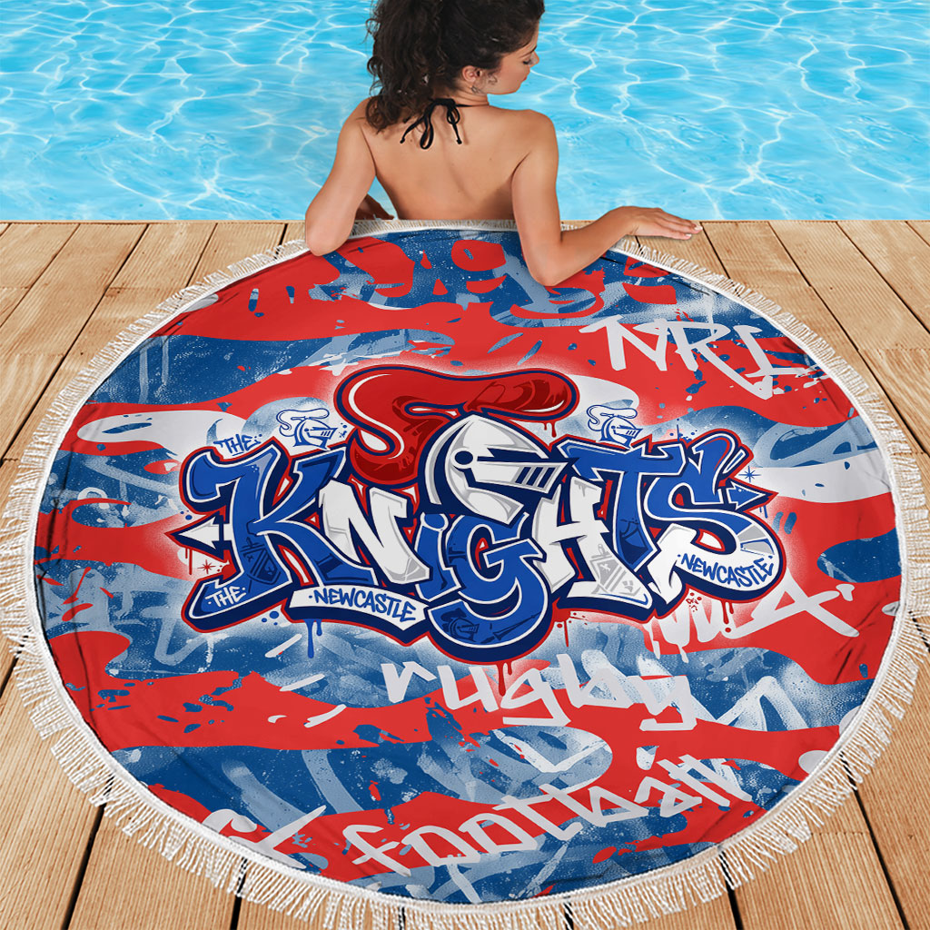 Newcastle Knights Rugby Beach Blanket Graffiti Typography Urban Camo Abstract Street Style