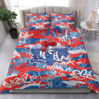 Newcastle Knights Rugby Bedding Set Graffiti Typography Urban Camo Abstract Street Style