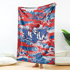 Newcastle Knights Rugby Blanket Graffiti Typography Urban Camo Abstract Street Style