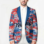 Newcastle Knights Rugby Blazer Graffiti Typography Urban Camo Abstract Street Style