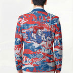 Newcastle Knights Rugby Blazer Graffiti Typography Urban Camo Abstract Street Style