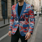 Newcastle Knights Rugby Blazer Graffiti Typography Urban Camo Abstract Street Style