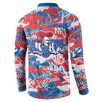 Newcastle Knights Rugby Button Sweatshirt Graffiti Typography Urban Camo Abstract Street Style