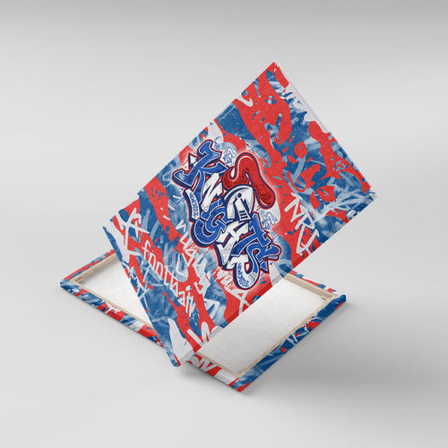 Newcastle Knights Rugby Canvas Wall Art Graffiti Typography Urban Camo Abstract Street Style