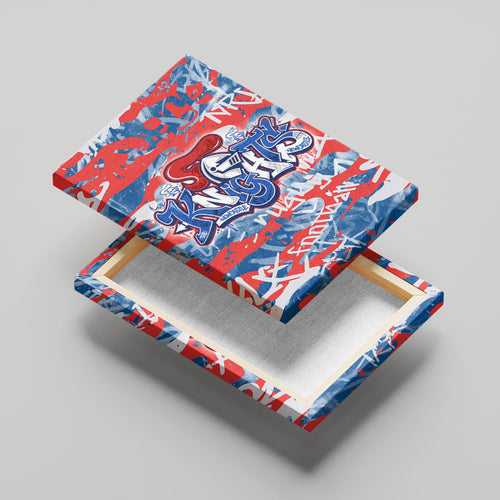 Newcastle Knights Rugby Canvas Wall Art Graffiti Typography Urban Camo Abstract Street Style