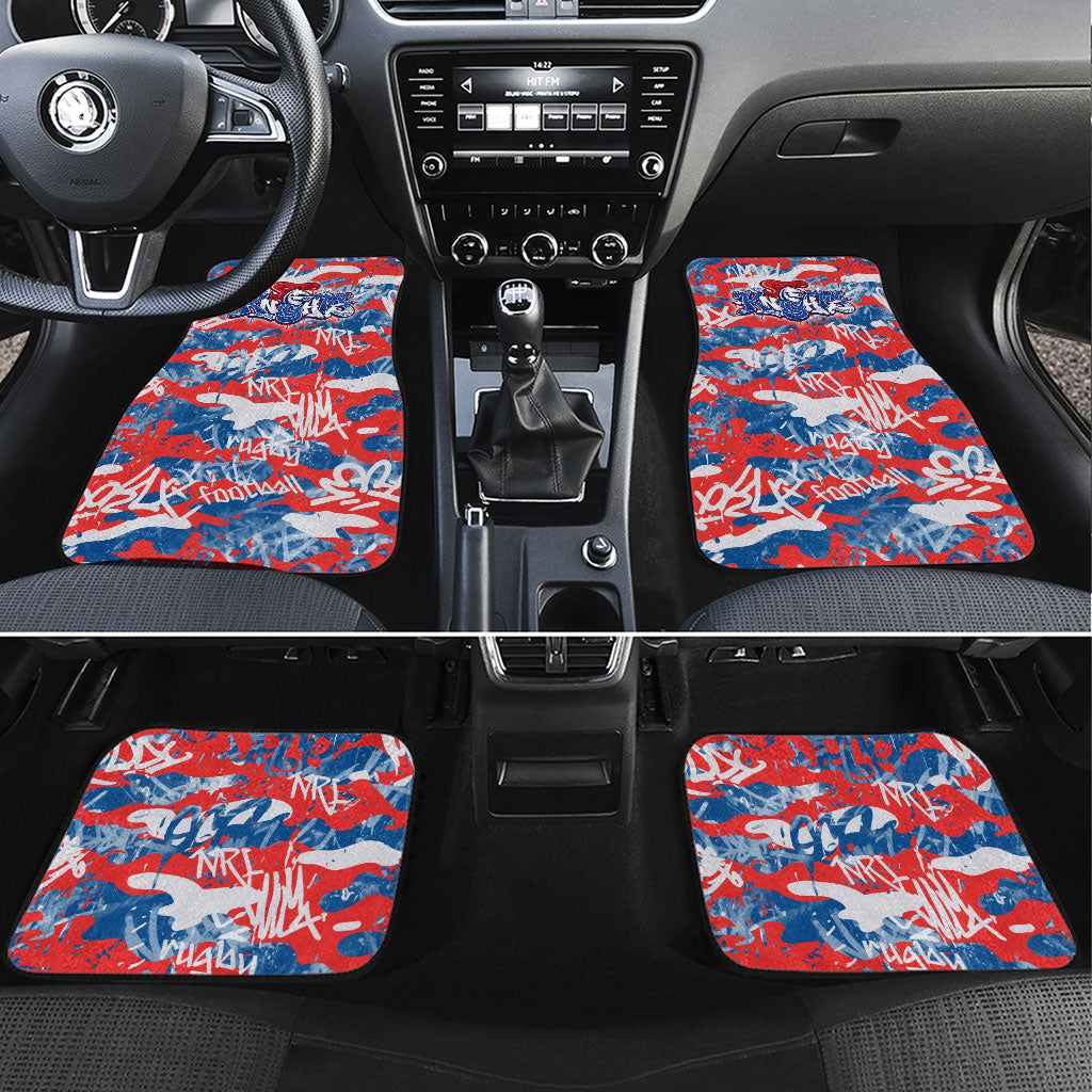 Newcastle Knights Rugby Car Mats Graffiti Typography Urban Camo Abstract Street Style