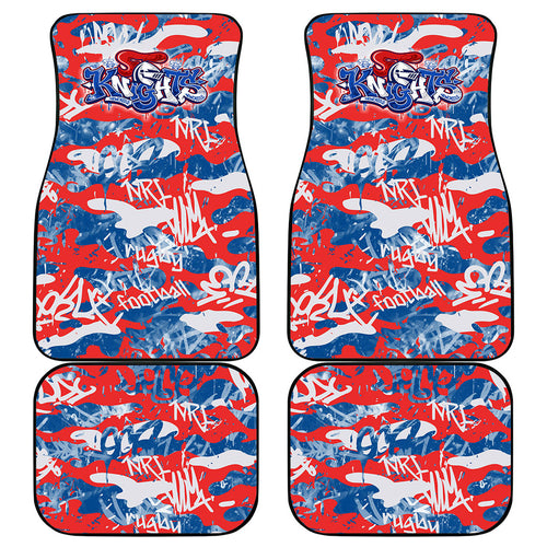 Newcastle Knights Rugby Car Mats Graffiti Typography Urban Camo Abstract Street Style