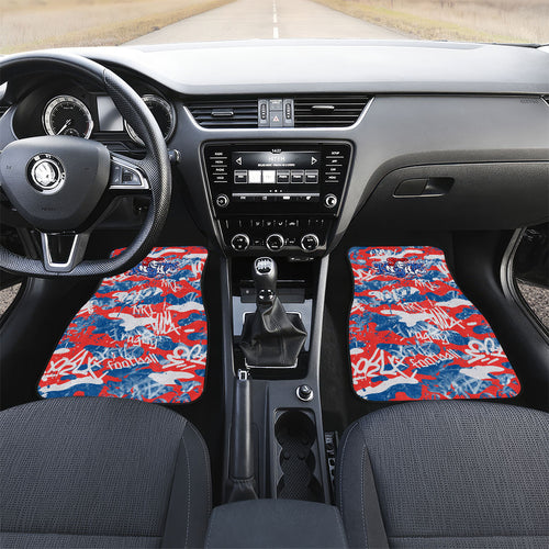 Newcastle Knights Rugby Car Mats Graffiti Typography Urban Camo Abstract Street Style