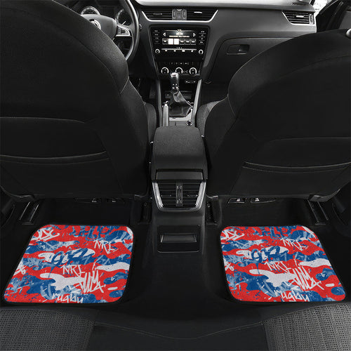 Newcastle Knights Rugby Car Mats Graffiti Typography Urban Camo Abstract Street Style