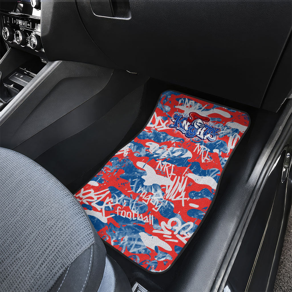 Newcastle Knights Rugby Car Mats Graffiti Typography Urban Camo Abstract Street Style