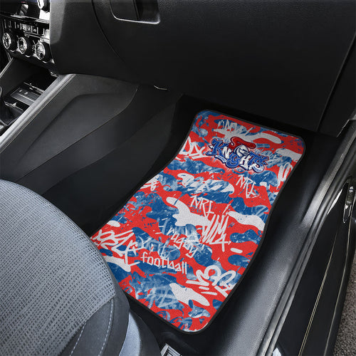 Newcastle Knights Rugby Car Mats Graffiti Typography Urban Camo Abstract Street Style