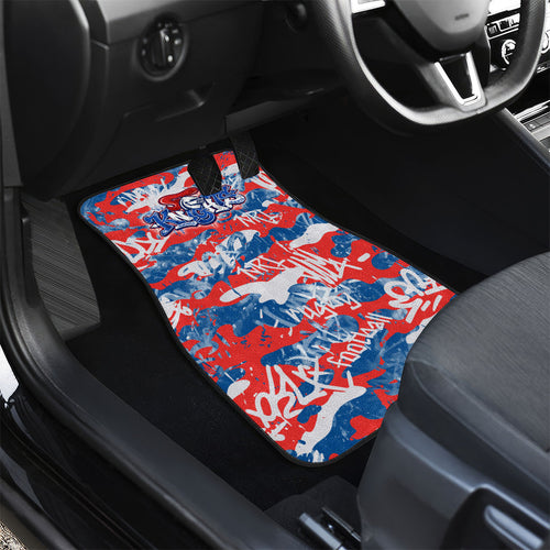 Newcastle Knights Rugby Car Mats Graffiti Typography Urban Camo Abstract Street Style