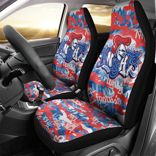 Newcastle Knights Rugby Car Seat Cover Graffiti Typography Urban Camo Abstract Street Style