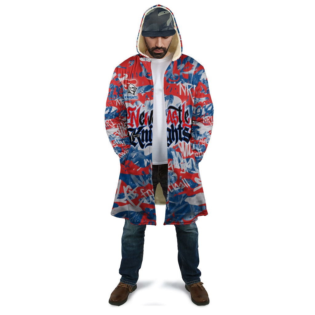 Newcastle Knights Rugby Cloak Graffiti Typography Urban Camo Abstract Street Style