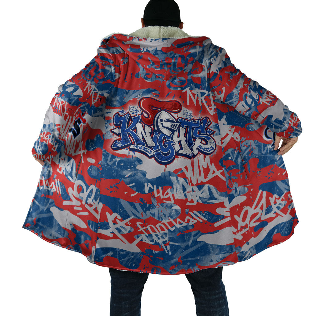 Newcastle Knights Rugby Cloak Graffiti Typography Urban Camo Abstract Street Style