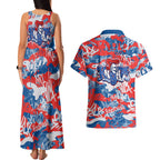 Newcastle Knights Rugby Couples Matching Tank Maxi Dress and Hawaiian Shirt Graffiti Typography Urban Camo Abstract Street Style