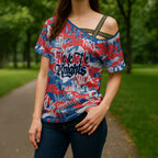 Newcastle Knights Rugby Cross Shoulder Shirt Graffiti Typography Urban Camo Abstract Street Style