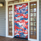 Newcastle Knights Rugby Door Cover Graffiti Typography Urban Camo Abstract Street Style