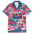 Newcastle Knights Rugby Family Matching Mermaid Dress and Hawaiian Shirt Graffiti Typography Urban Camo Abstract Street Style
