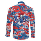 Newcastle Knights Rugby Family Matching Mermaid Dress and Hawaiian Shirt Graffiti Typography Urban Camo Abstract Street Style