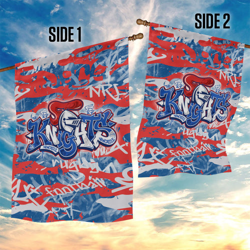 Newcastle Knights Rugby Garden Flag Graffiti Typography Urban Camo Abstract Street Style