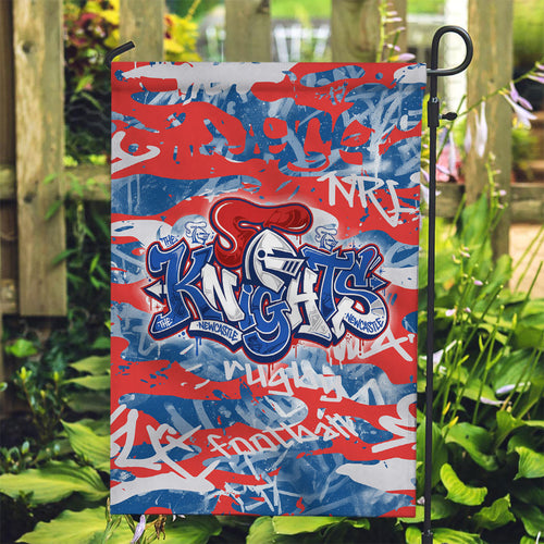 Newcastle Knights Rugby Garden Flag Graffiti Typography Urban Camo Abstract Street Style