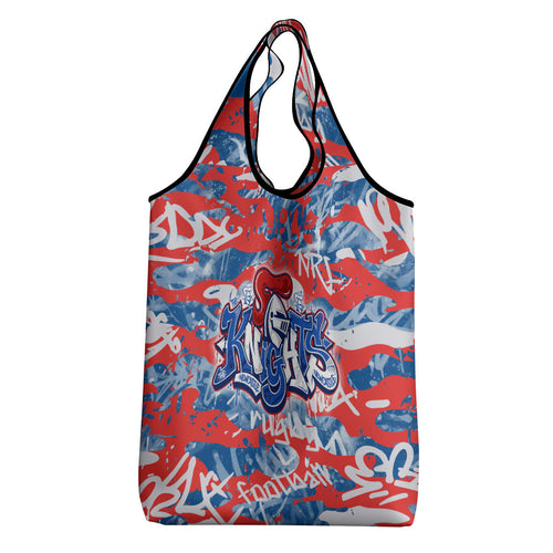 Newcastle Knights Rugby Grocery Bag Graffiti Typography Urban Camo Abstract Street Style