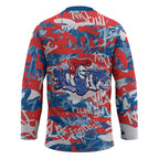 Newcastle Knights Rugby Hockey Jersey Graffiti Typography Urban Camo Abstract Street Style