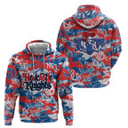 Newcastle Knights Rugby Hoodie Graffiti Typography Urban Camo Abstract Street Style
