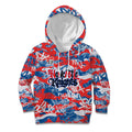 Newcastle Knights Rugby Kid Hoodie Graffiti Typography Urban Camo Abstract Street Style