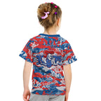 Newcastle Knights Rugby Kid T Shirt Graffiti Typography Urban Camo Abstract Street Style