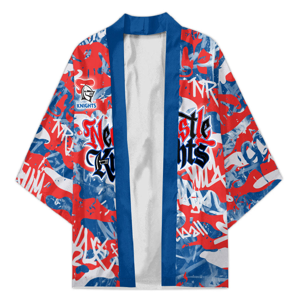 Newcastle Knights Rugby Kimono Graffiti Typography Urban Camo Abstract Street Style