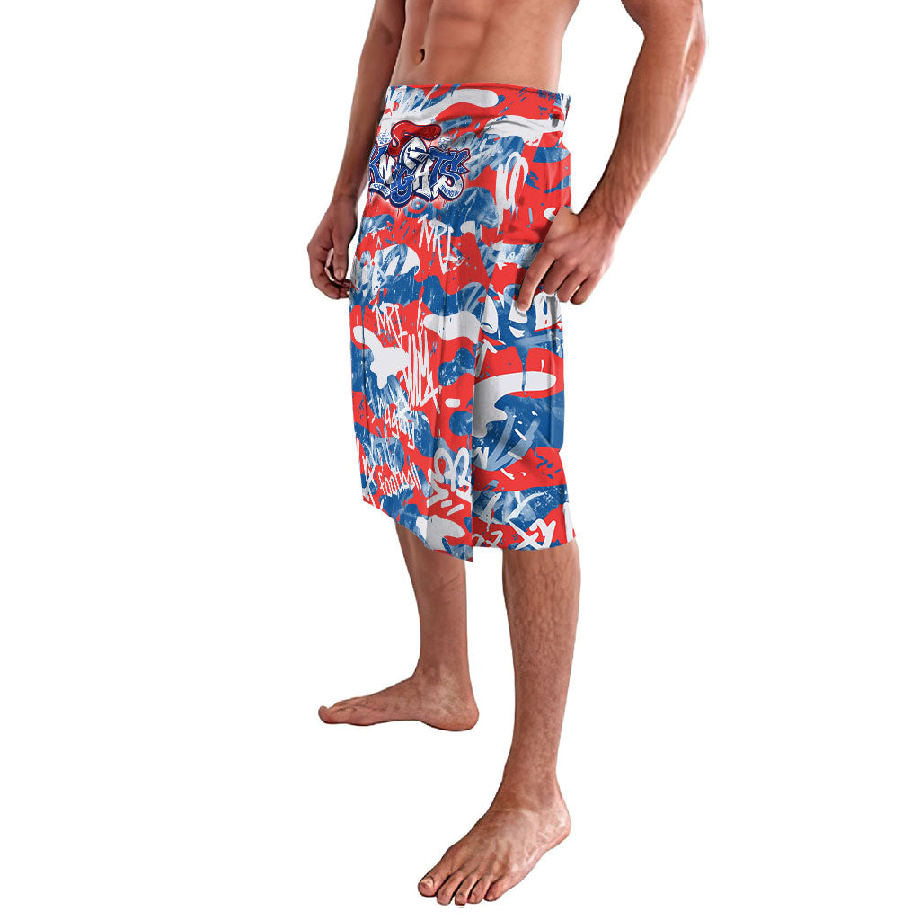 Newcastle Knights Rugby Lavalava Graffiti Typography Urban Camo Abstract Street Style