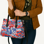 Newcastle Knights Rugby Leather Bag Graffiti Typography Urban Camo Abstract Street Style