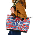 Newcastle Knights Rugby Leather Tote Bag Graffiti Typography Urban Camo Abstract Street Style