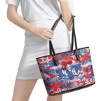 Newcastle Knights Rugby Leather Tote Bag Graffiti Typography Urban Camo Abstract Street Style