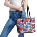 Newcastle Knights Rugby Leather Tote Bag Graffiti Typography Urban Camo Abstract Street Style