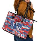 Newcastle Knights Rugby Leather Tote Bag Graffiti Typography Urban Camo Abstract Street Style