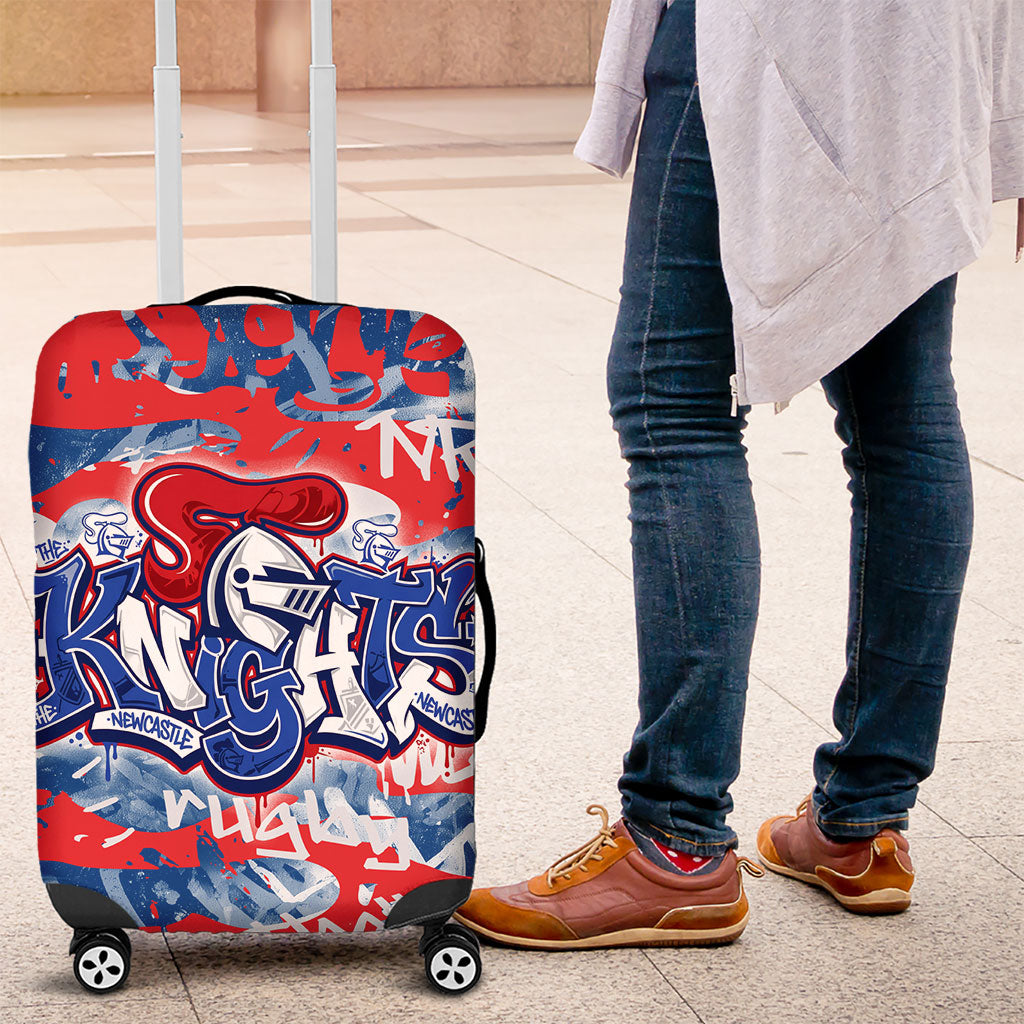 Newcastle Knights Rugby Luggage Cover Graffiti Typography Urban Camo Abstract Street Style