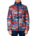 Newcastle Knights Rugby Padded Jacket Graffiti Typography Urban Camo Abstract Street Style