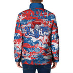 Newcastle Knights Rugby Padded Jacket Graffiti Typography Urban Camo Abstract Street Style