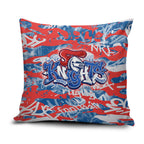 Newcastle Knights Rugby Pillow Cover Graffiti Typography Urban Camo Abstract Street Style