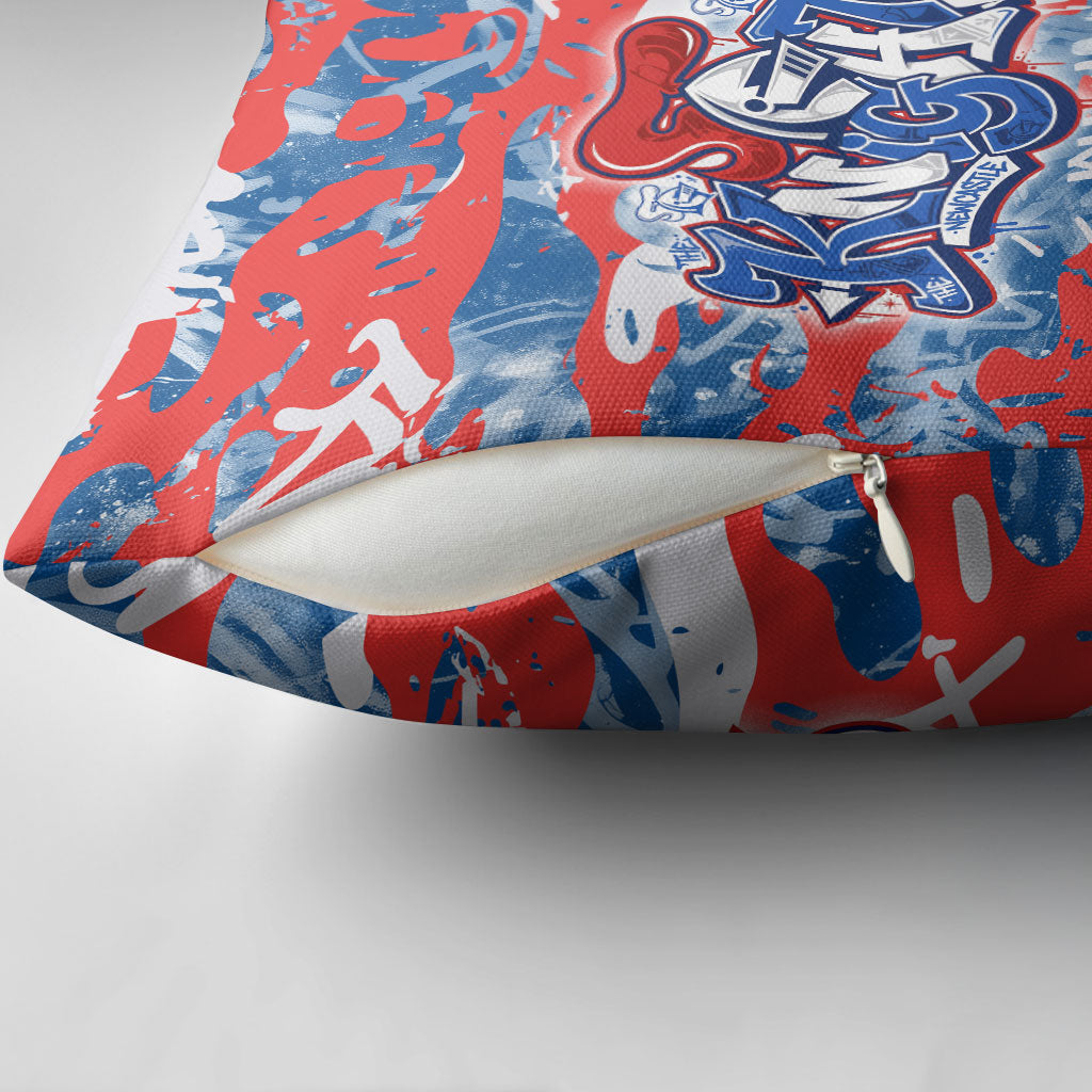 Newcastle Knights Rugby Pillow Cover Graffiti Typography Urban Camo Abstract Street Style
