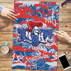 Newcastle Knights Rugby Puzzle Graffiti Typography Urban Camo Abstract Street Style