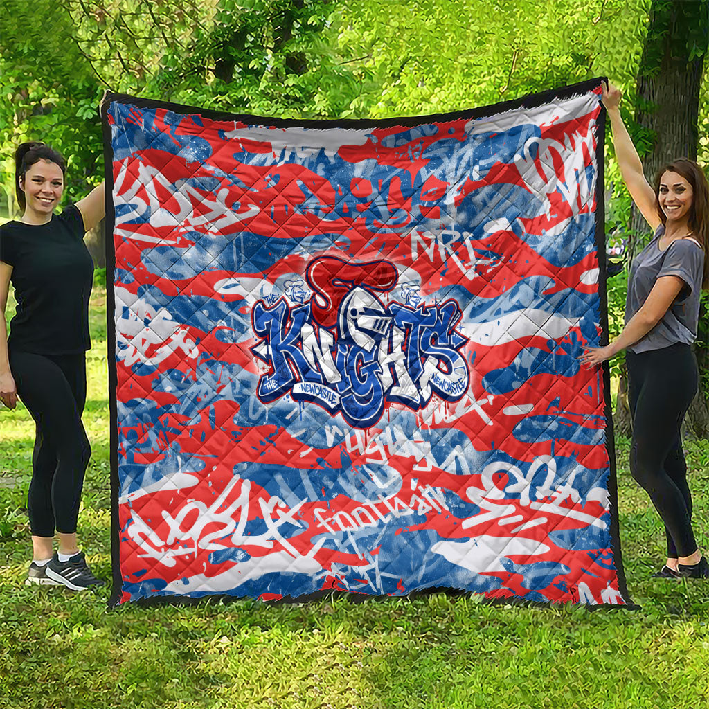 Newcastle Knights Rugby Quilt Graffiti Typography Urban Camo Abstract Street Style