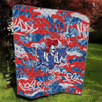 Newcastle Knights Rugby Quilt Graffiti Typography Urban Camo Abstract Street Style