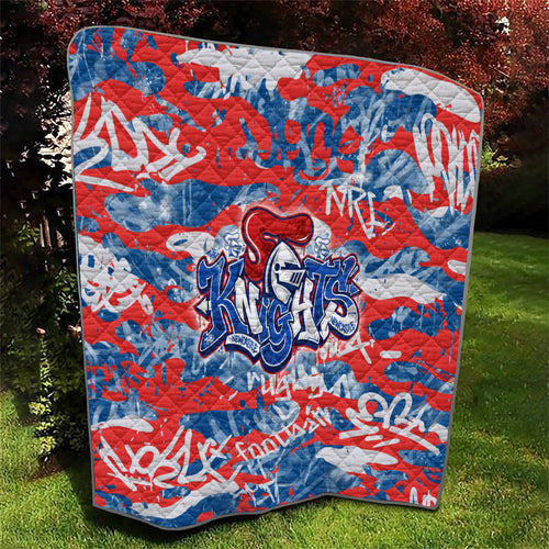 Newcastle Knights Rugby Quilt Graffiti Typography Urban Camo Abstract Street Style