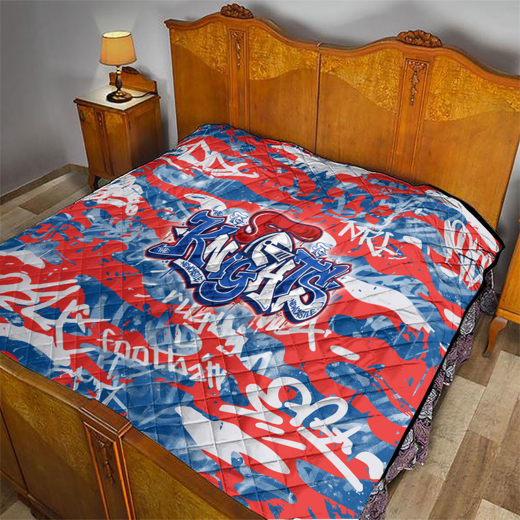Newcastle Knights Rugby Quilt Graffiti Typography Urban Camo Abstract Street Style