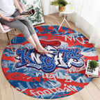 Newcastle Knights Rugby Round Carpet Graffiti Typography Urban Camo Abstract Street Style